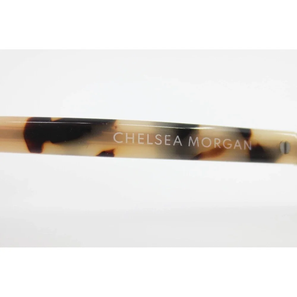 Chelsea Morgan CM 8005 BR/G Brown Gold Tortoise Crystal Eyeglass Frames